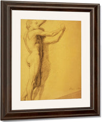 Study Of A Male Nude By Edgar Degas Fine Art Print
