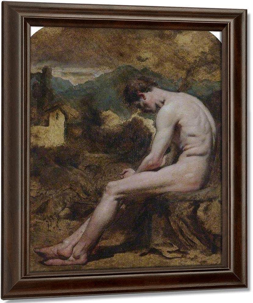 Study Of A Male Nude By William Etty Fine Art Print