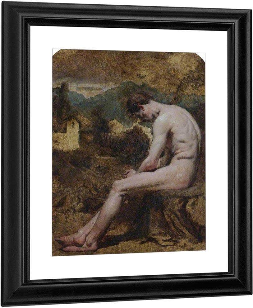 Study Of A Male Nude By William Etty Fine Art Print