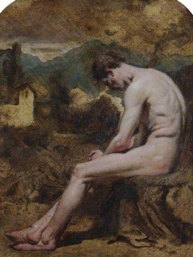 Study Of A Male Nude By William Etty Fine Art Print