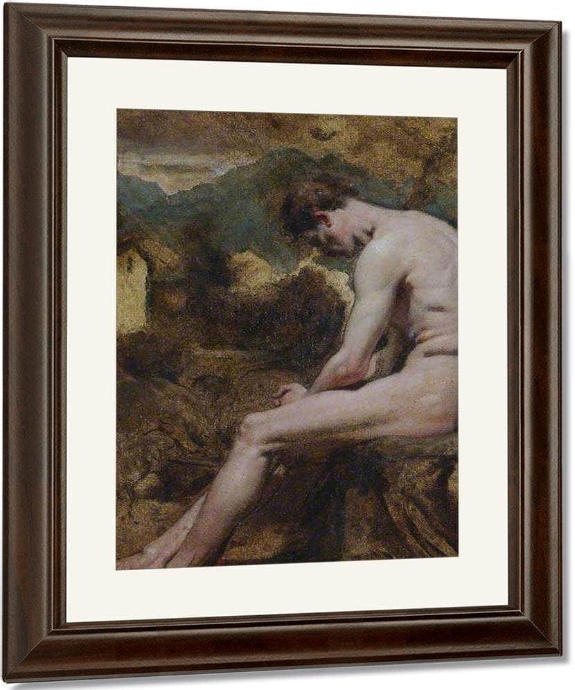 Study Of A Male Nude By William Etty Fine Art Print