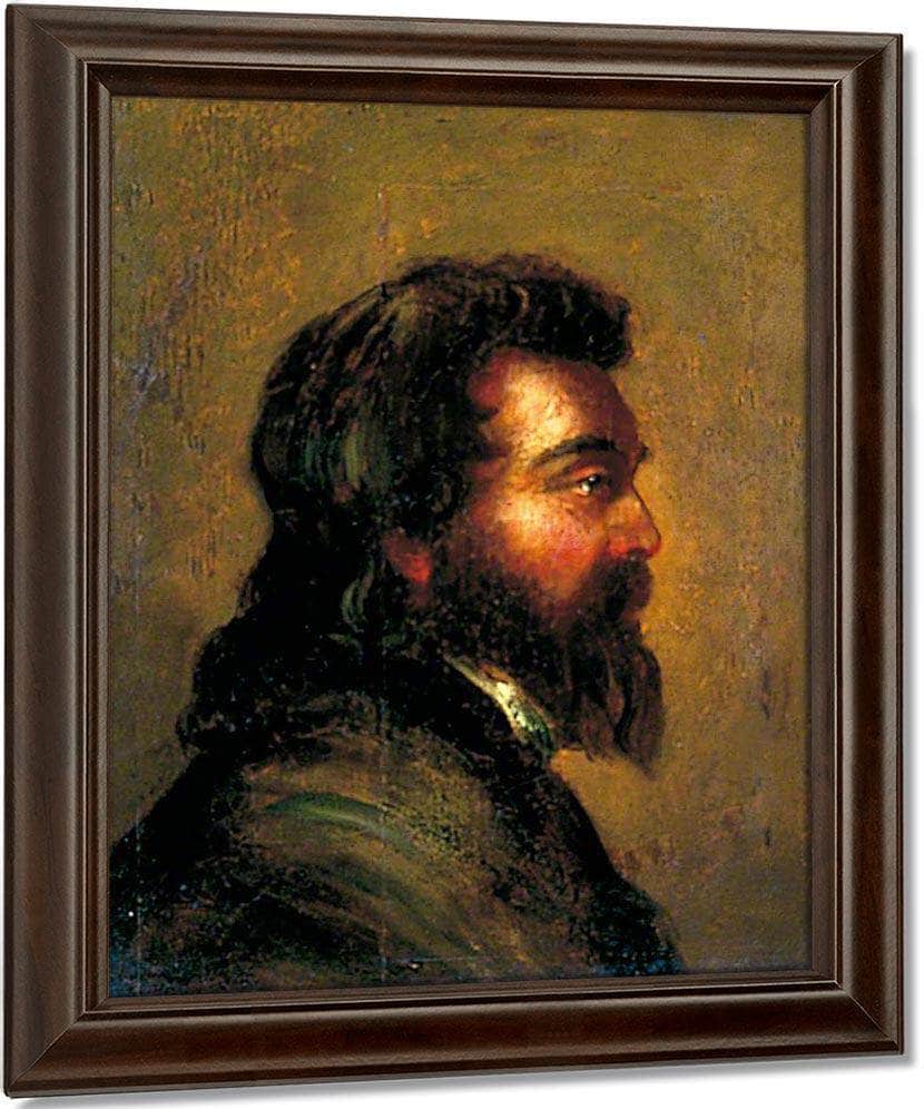 Study Of A Man's Head By William Etty Fine Art Print