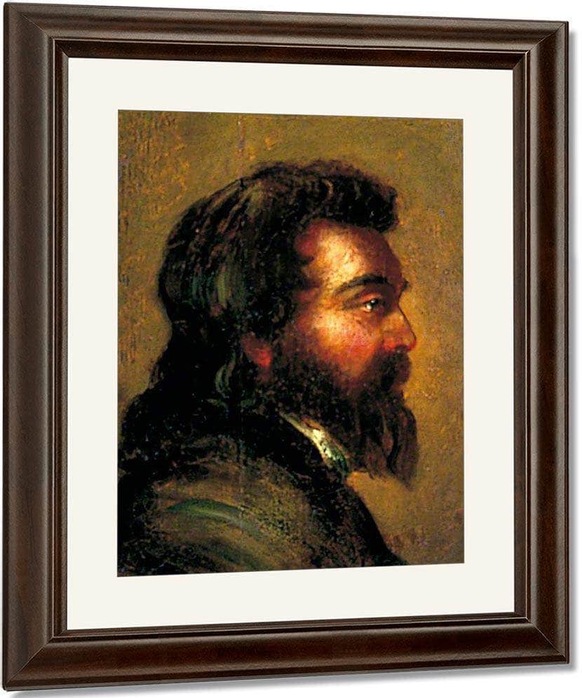 Study Of A Man's Head By William Etty Fine Art Print