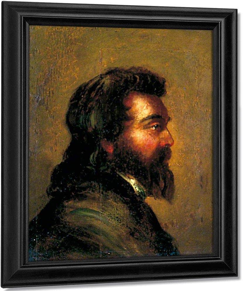 Study Of A Man's Head By William Etty Fine Art Print