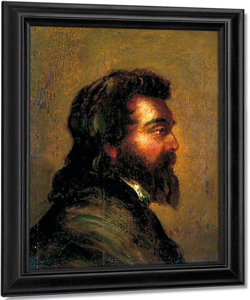 Study Of A Man's Head By William Etty Fine Art Print