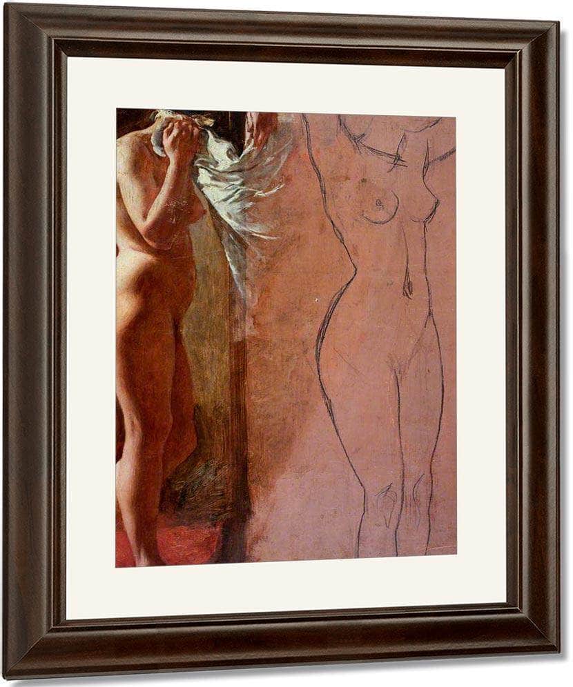 Study Of A Nude Female Figure By William Etty Fine Art Print