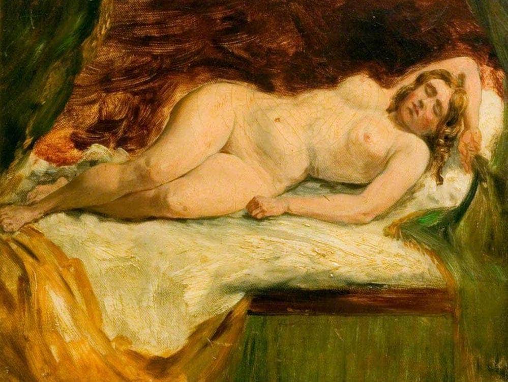 Study Of A Nude Female Sleeping By William Etty Fine Art Print