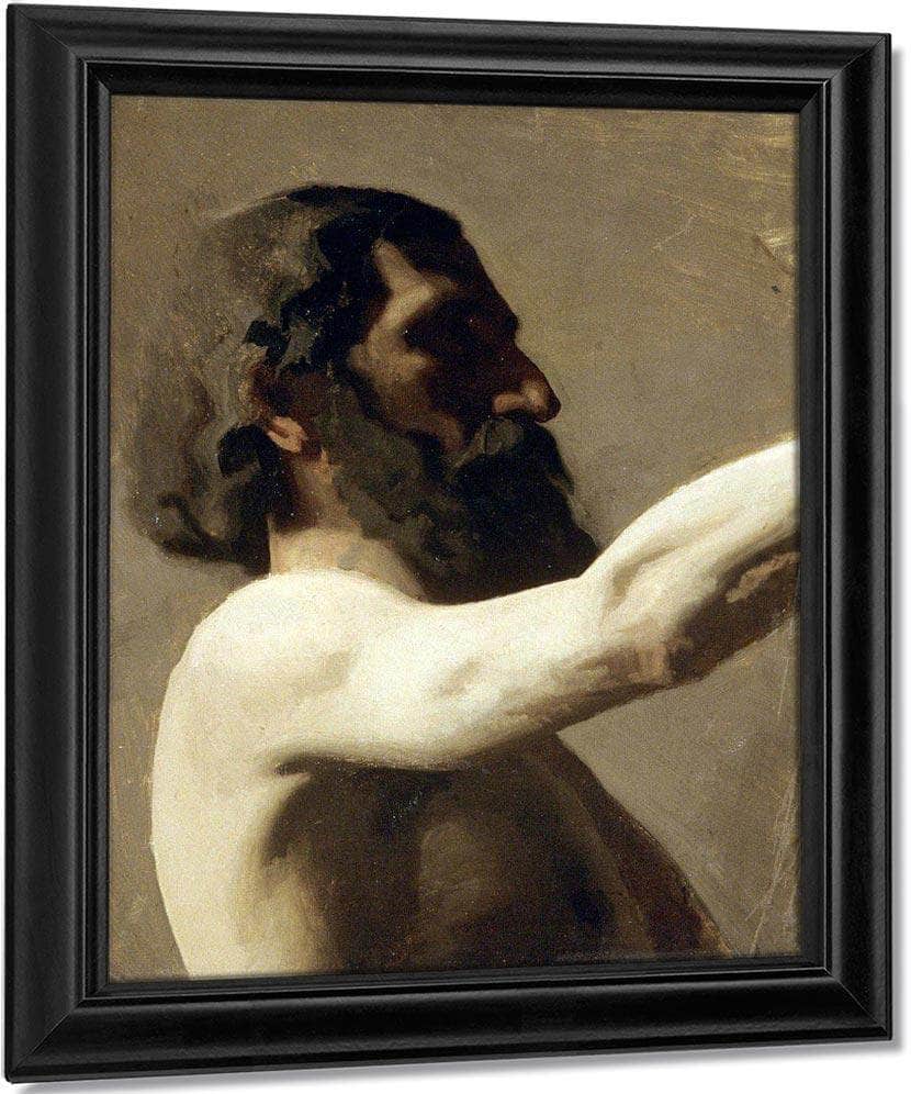 Study Of A Nude Man By  Thomas Eakins Fine Art Print