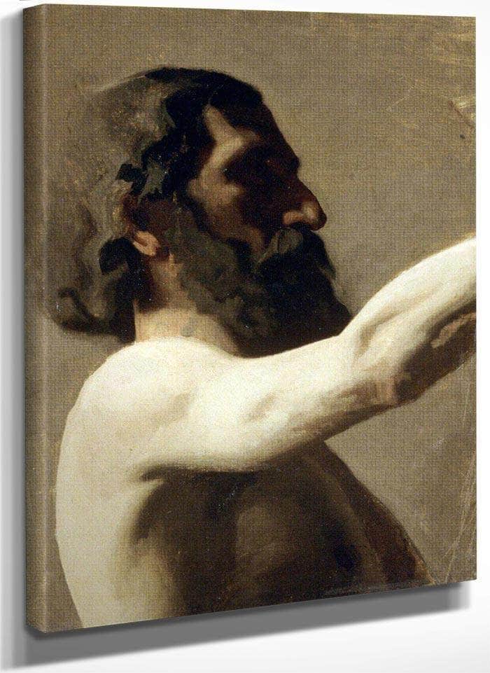 Study Of A Nude Man By  Thomas Eakins Fine Art Print