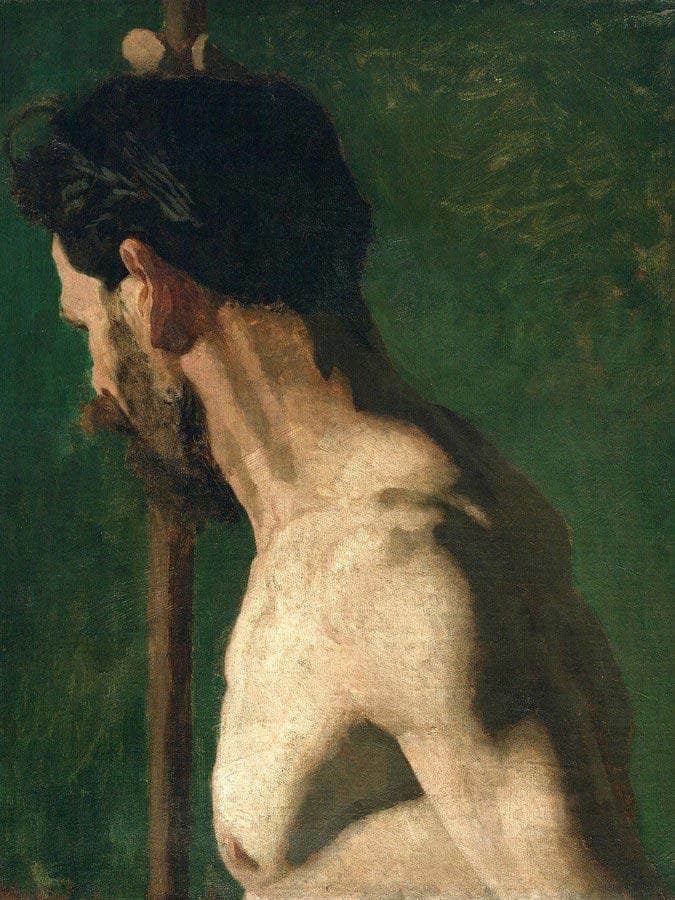 Study Of A Nude Man (The Strong Man) By  Thomas Eakins Fine Art Print
