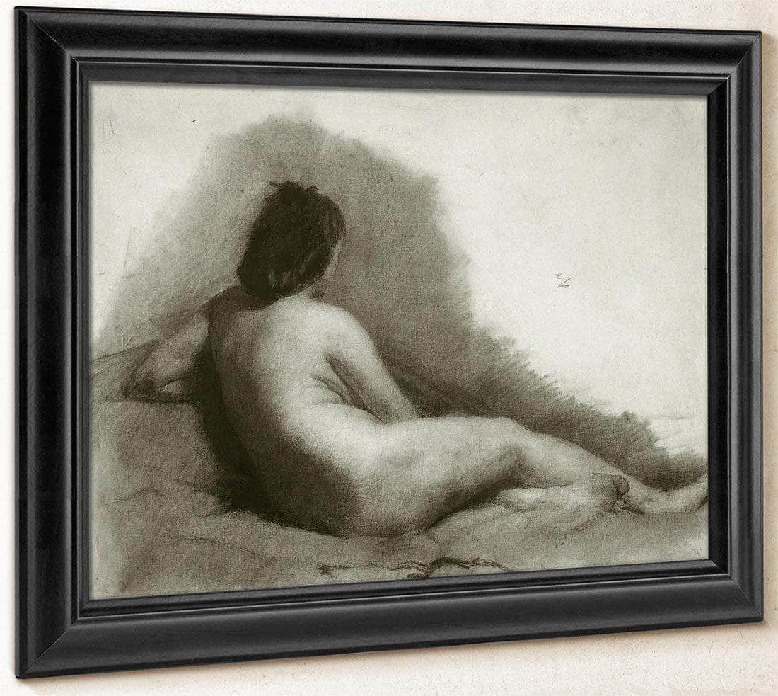 Study Of A Reclining Nude Woman By  Thomas Eakins Fine Art Print