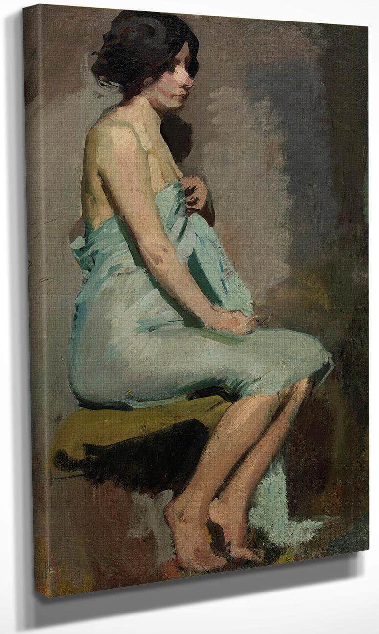 Study Of A Seated Woman By Alice Pike Barney Fine Art Print