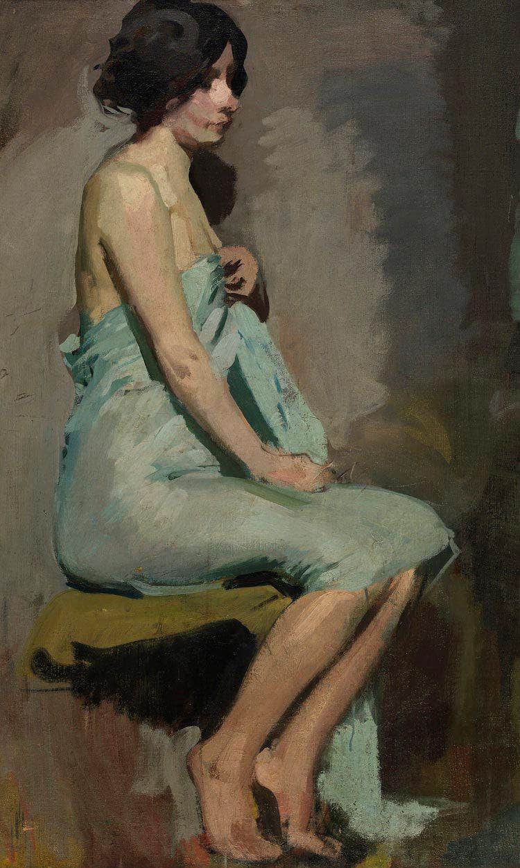 Study Of A Seated Woman By Alice Pike Barney Fine Art Print