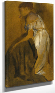 Study Of A Seated Woman By Edgar Degas Fine Art Print