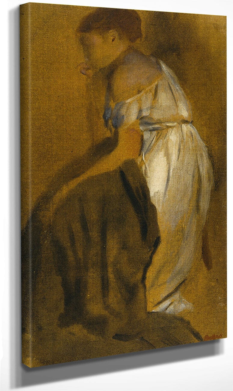 Study Of A Seated Woman By Edgar Degas Fine Art Print