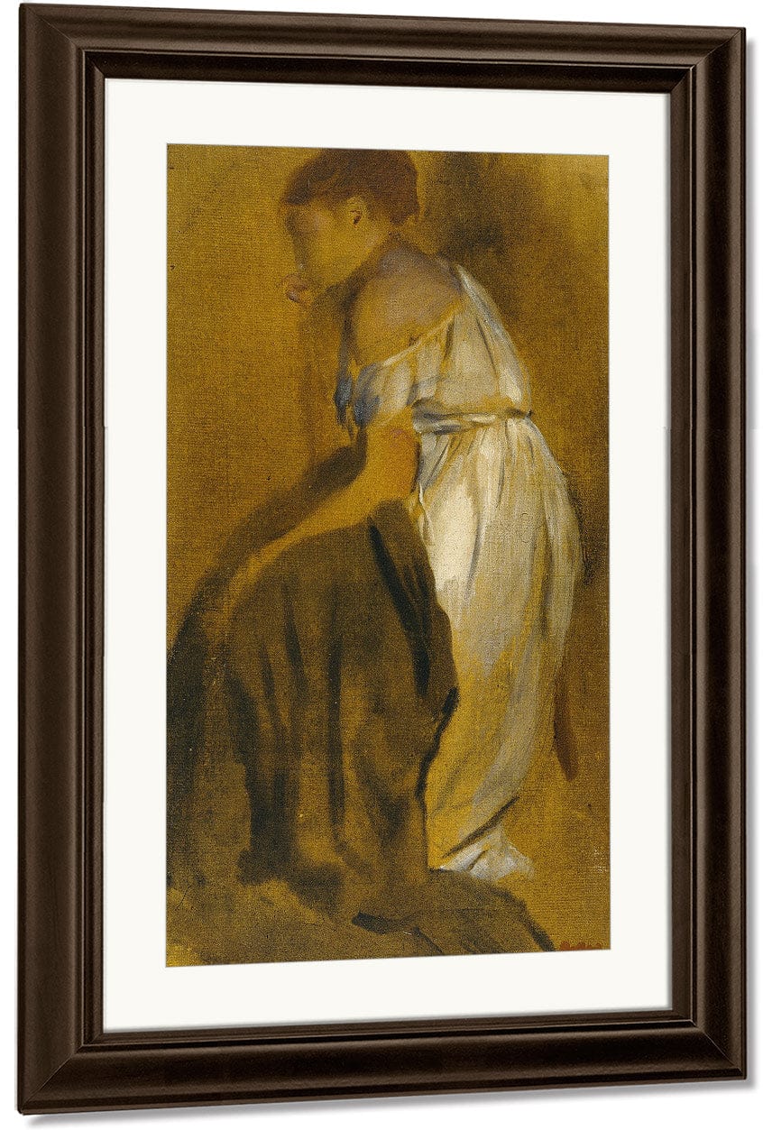 Study Of A Seated Woman By Edgar Degas Fine Art Print