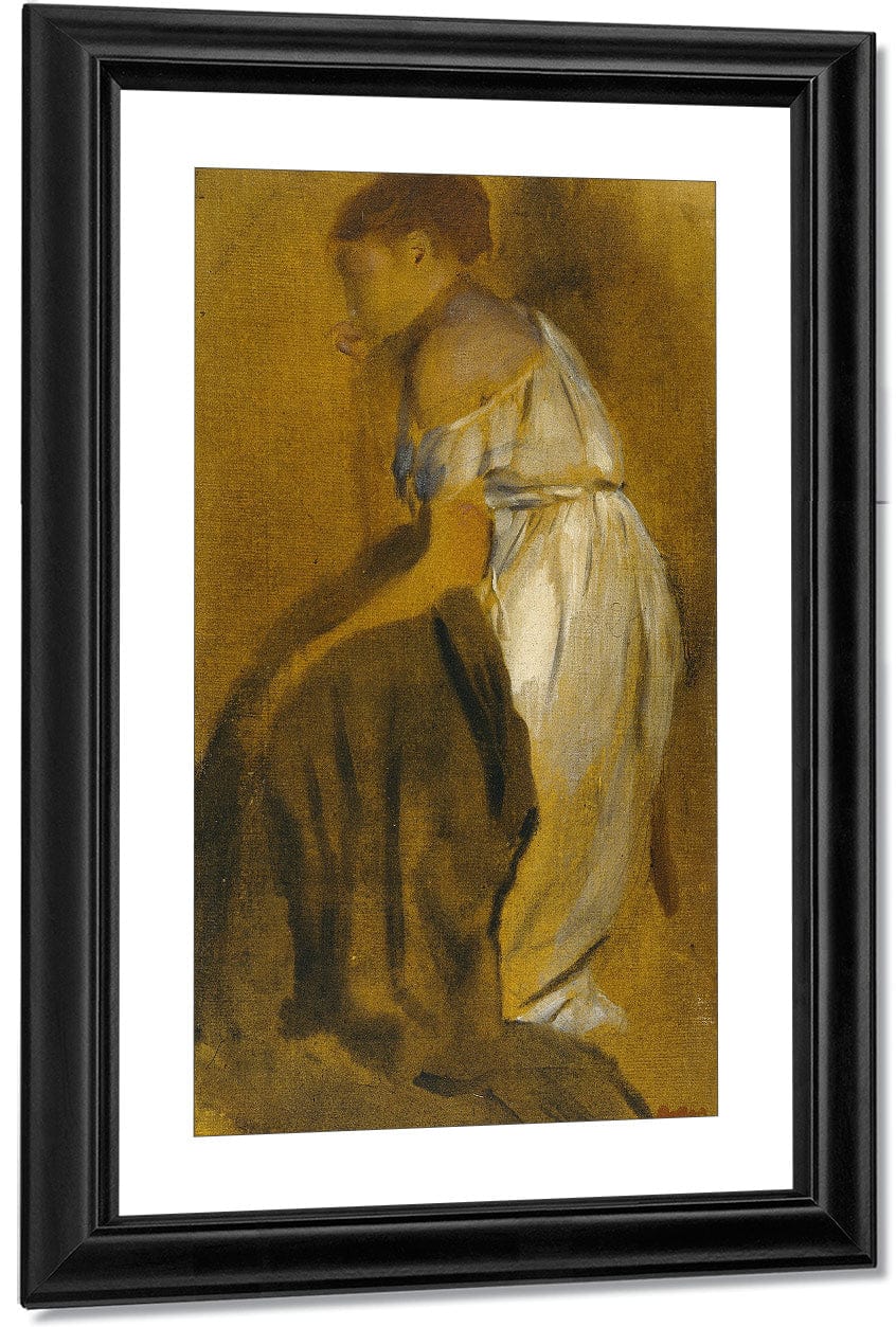 Study Of A Seated Woman By Edgar Degas Fine Art Print