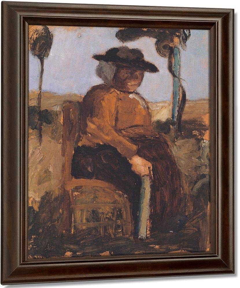 Study Of A Woman Seated In The Garden By Paula Modersohn Becker Fine Art Print