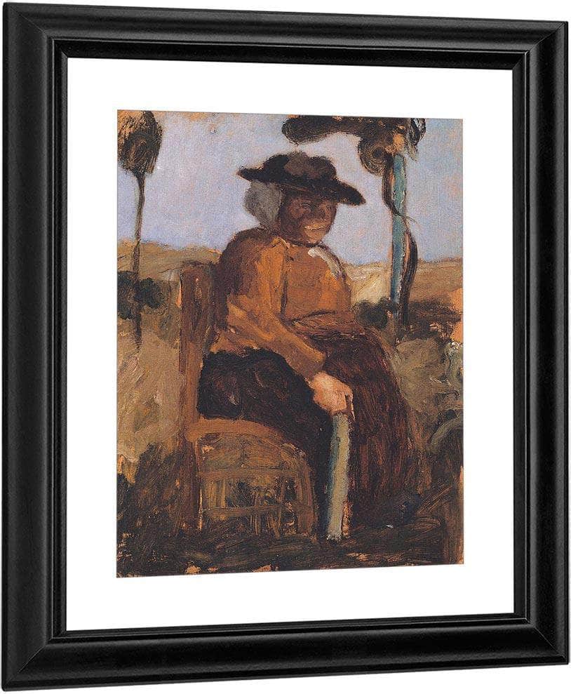 Study Of A Woman Seated In The Garden By Paula Modersohn Becker Fine Art Print