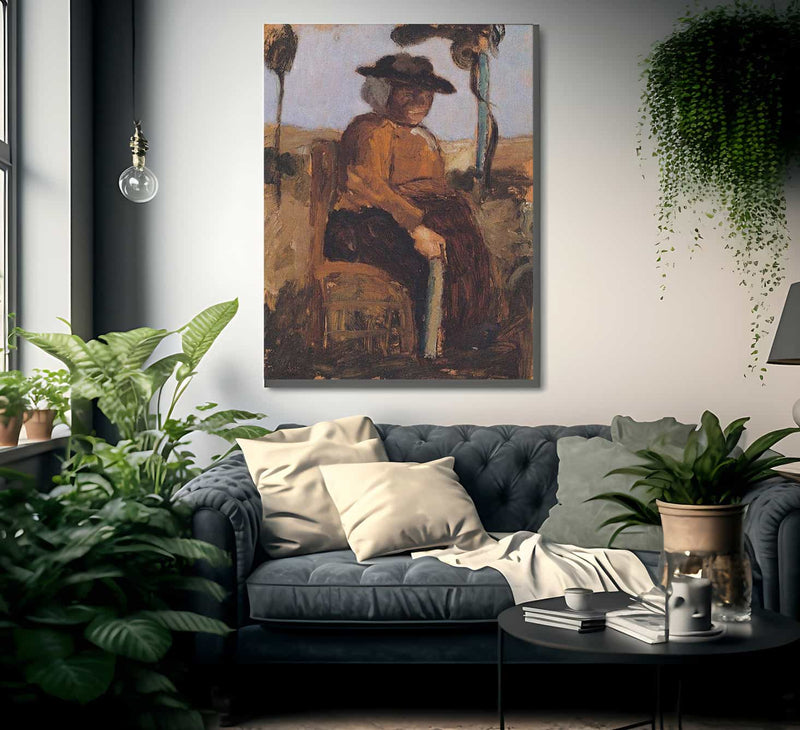 Study Of A Woman Seated In The Garden By Paula Modersohn Becker Fine Art Print