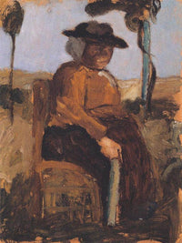 Study Of A Woman Seated In The Garden By Paula Modersohn Becker Fine Art Print