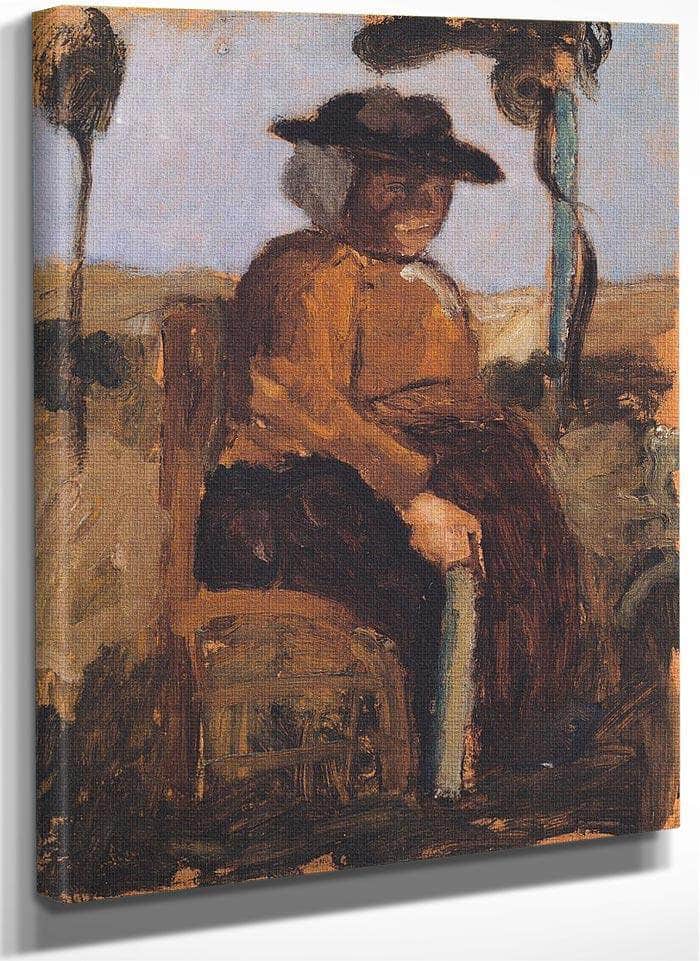 Study Of A Woman Seated In The Garden By Paula Modersohn Becker Fine Art Print