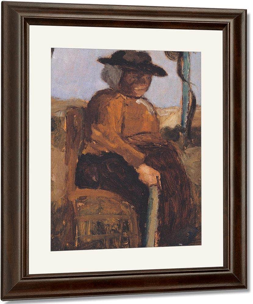 Study Of A Woman Seated In The Garden By Paula Modersohn Becker Fine Art Print