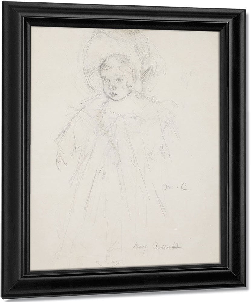 Study Of A Young Girl (Etude De Jeune Fille) By Mary Cassatt Fine Art Print