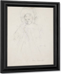 Study Of A Young Girl (Etude De Jeune Fille) By Mary Cassatt Fine Art Print