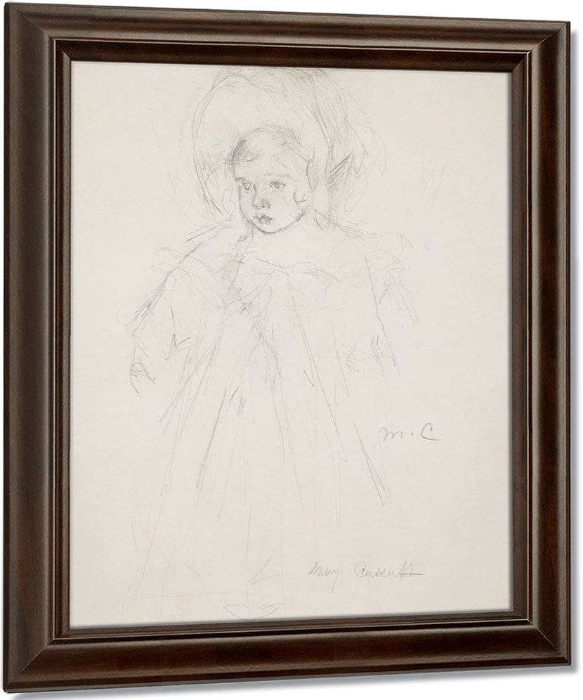 Study Of A Young Girl (Etude De Jeune Fille) By Mary Cassatt Fine Art Print
