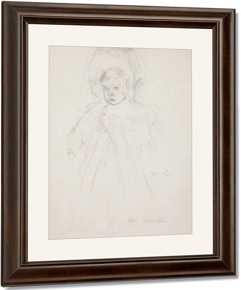 Study Of A Young Girl (Etude De Jeune Fille) By Mary Cassatt Fine Art Print