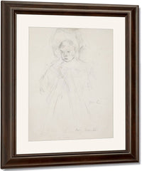 Study Of A Young Girl (Etude De Jeune Fille) By Mary Cassatt Fine Art Print