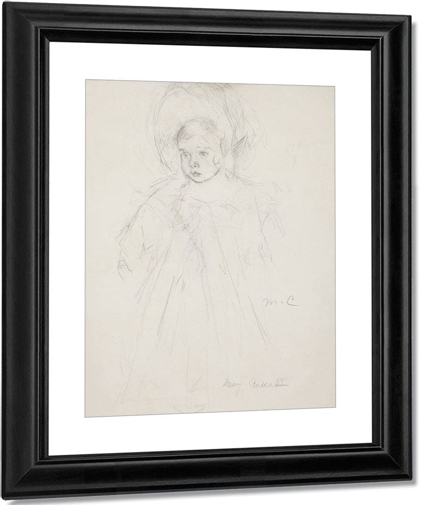 Study Of A Young Girl (Etude De Jeune Fille) By Mary Cassatt Fine Art Print