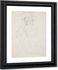 Study Of A Young Girl (Etude De Jeune Fille) By Mary Cassatt Fine Art Print