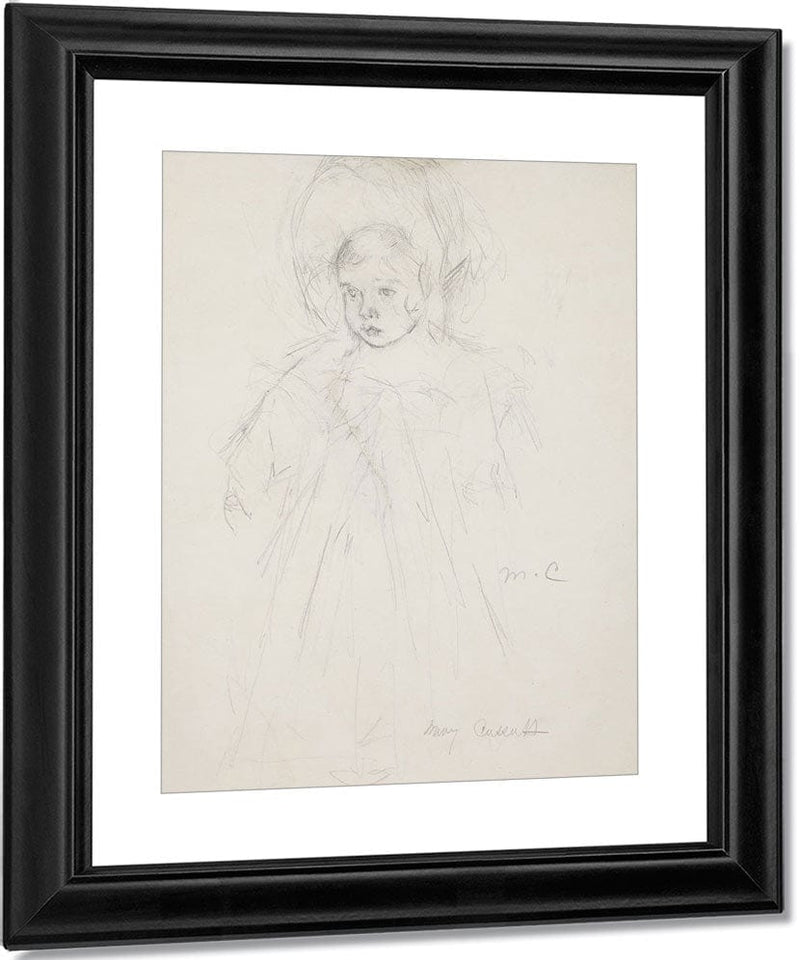Study Of A Young Girl (Etude De Jeune Fille) By Mary Cassatt Fine Art Print