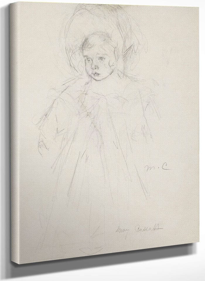 Study Of A Young Girl (Etude De Jeune Fille) By Mary Cassatt Fine Art Print