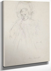 Study Of A Young Girl (Etude De Jeune Fille) By Mary Cassatt Fine Art Print