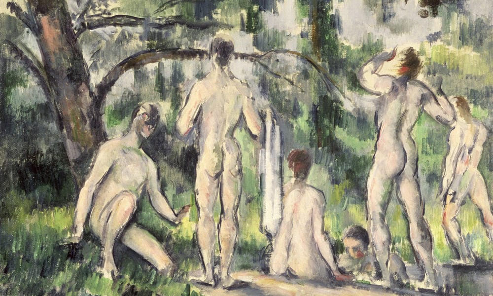 Study Of Bathers 1 By Paul Cezanne Fine Art Print