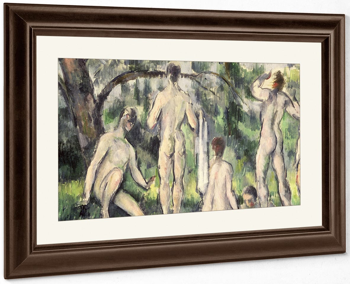 Study Of Bathers By Paul Cezanne Fine Art Print