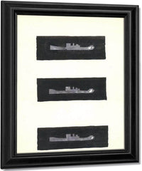 Study Of Four Ships On The Horizon By Abbott Handerson Thayer Fine Art Print