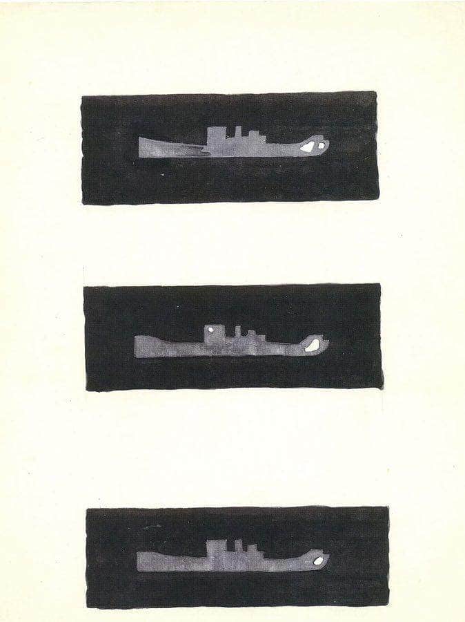 Study Of Four Ships On The Horizon By Abbott Handerson Thayer Fine Art Print