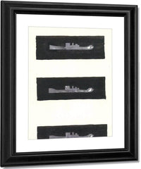 Study Of Four Ships On The Horizon By Abbott Handerson Thayer Fine Art Print