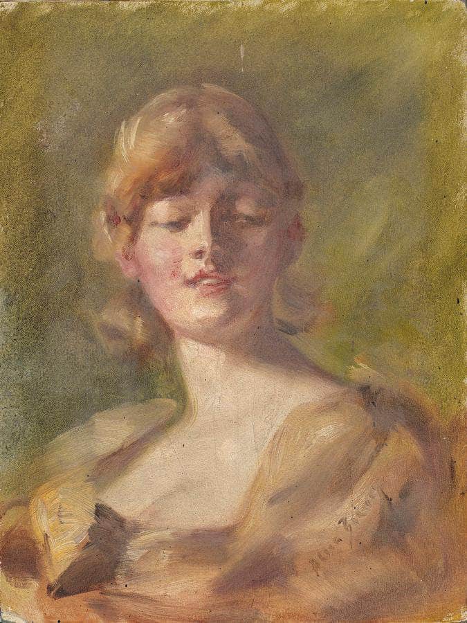 Study Of Head By Alice Pike Barney Fine Art Print
