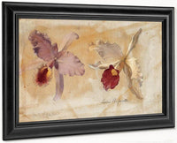 Study Of Lealia Purpurata And Another Orchid By Martin Johnson Heade Fine Art Print