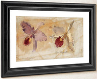 Study Of Lealia Purpurata And Another Orchid By Martin Johnson Heade Fine Art Print