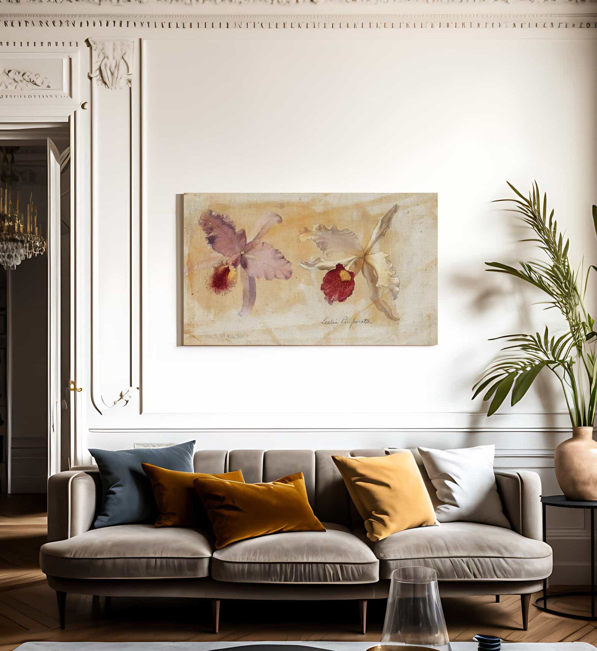 Study Of Lealia Purpurata And Another Orchid By Martin Johnson Heade Fine Art Print