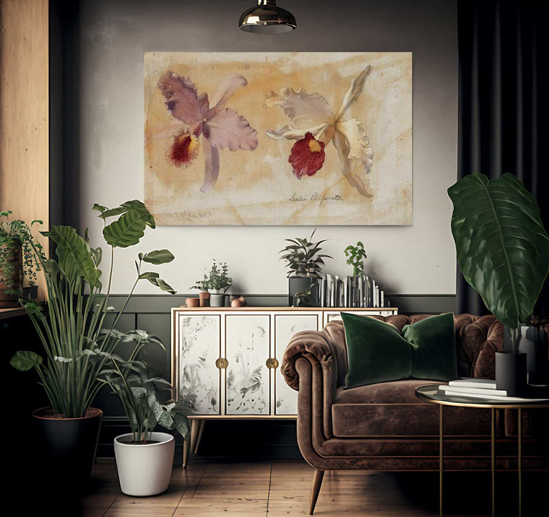 Study Of Lealia Purpurata And Another Orchid By Martin Johnson Heade Fine Art Print