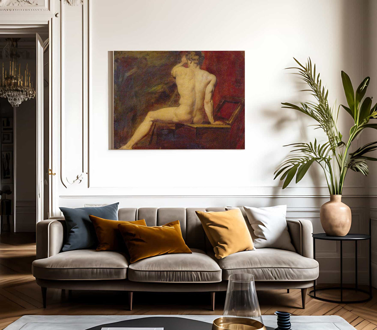 Study Of Male Nude By William Etty Fine Art Print