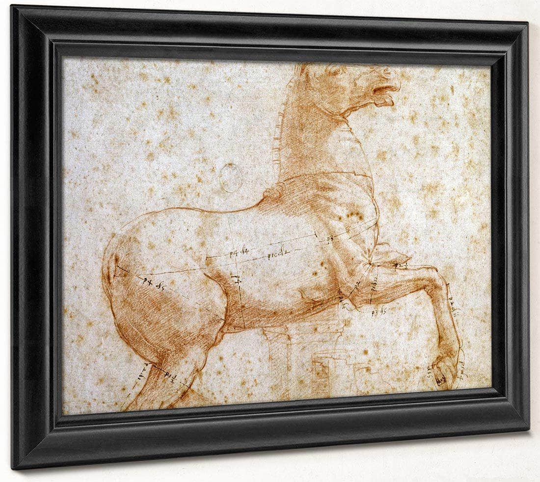 Study Of One Of The Quirinal Marble Horses By Raphael Fine Art Print