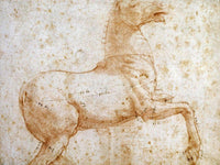 Study Of One Of The Quirinal Marble Horses By Raphael Fine Art Print